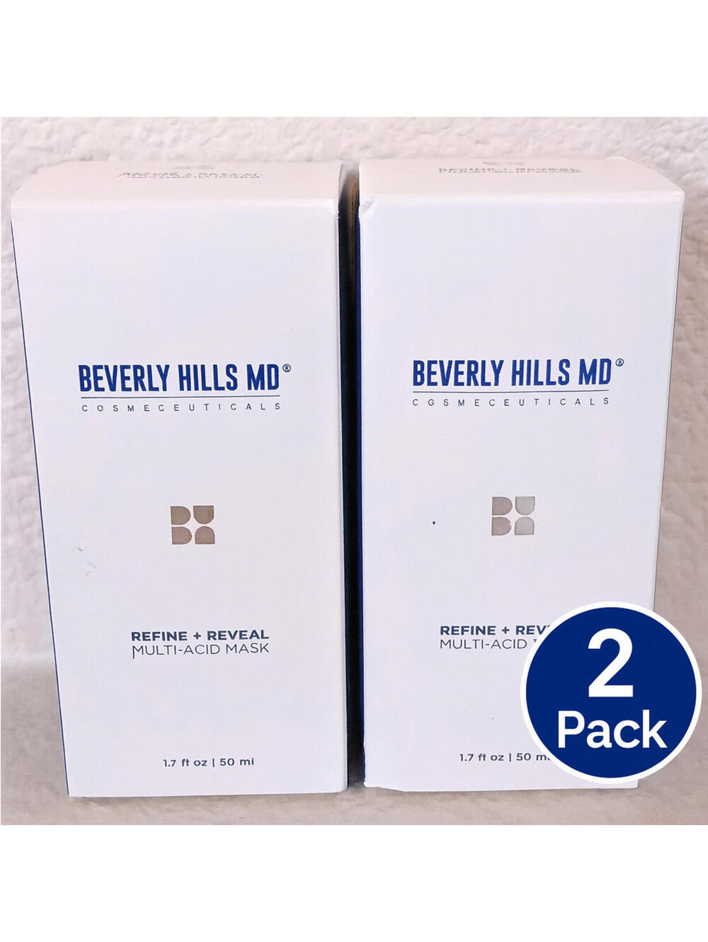 2 Beverly Hills MD Refine + Reveal Multi-Acid Mask for Aging Skin - New & Sealed
